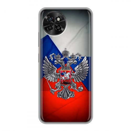 Дизайнерский силиконовый чехол для Itel S23 Флаг России