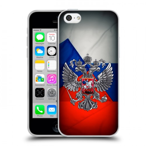 Дизайнерский пластиковый чехол для Iphone 5c Флаг России