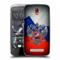 Дизайнерский пластиковый чехол для HTC Desire 500 Флаг России