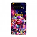 Дизайнерский силиконовый с усиленными углами чехол для Samsung Galaxy S10 Roblox Роблокс