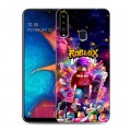 Дизайнерский пластиковый чехол для Samsung Galaxy A20s Roblox Роблокс