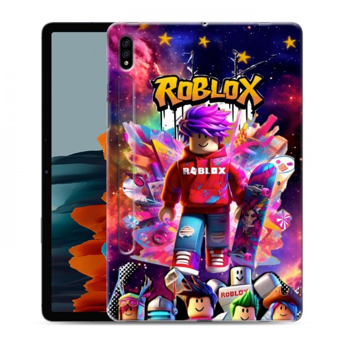 Дизайнерский силиконовый чехол для Samsung Galaxy Tab S7 Roblox Роблокс