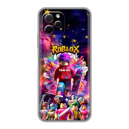 Дизайнерский силиконовый с усиленными углами чехол для Huawei Nova Y61 Roblox Роблокс