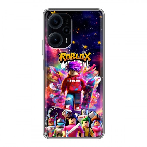 Дизайнерский силиконовый чехол для XIaomi Poco F5 Roblox Роблокс