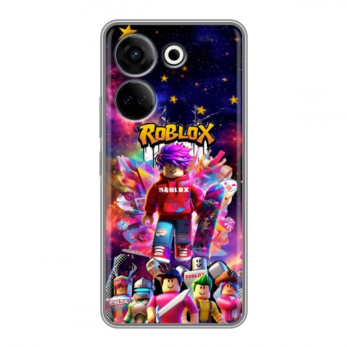 Дизайнерский силиконовый чехол для Tecno Camon 20 Roblox Роблокс