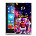 Дизайнерский пластиковый чехол для Microsoft Lumia 435 Roblox Роблокс
