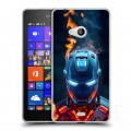 Дизайнерский пластиковый чехол для Microsoft Lumia 540 IronMan Железный человек