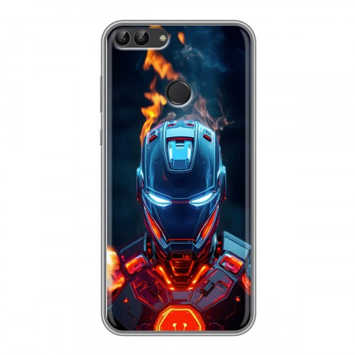 Дизайнерский силиконовый чехол для Huawei P Smart IronMan Железный человек