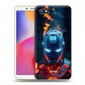 Дизайнерский пластиковый чехол для Xiaomi RedMi 6A IronMan Железный человек