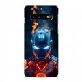 Дизайнерский силиконовый с усиленными углами чехол для Samsung Galaxy S10 IronMan Железный человек