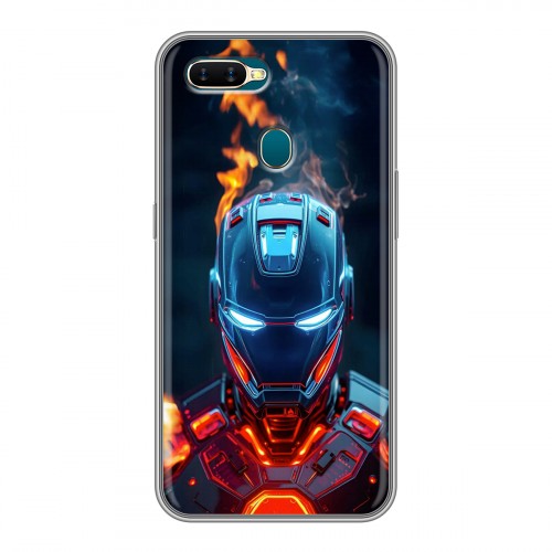 Дизайнерский силиконовый чехол для OPPO AX7 IronMan Железный человек