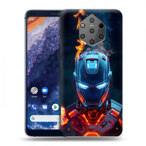 Дизайнерский пластиковый чехол для Nokia 9 PureView IronMan Железный человек