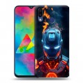 Дизайнерский пластиковый чехол для Samsung Galaxy M20 IronMan Железный человек
