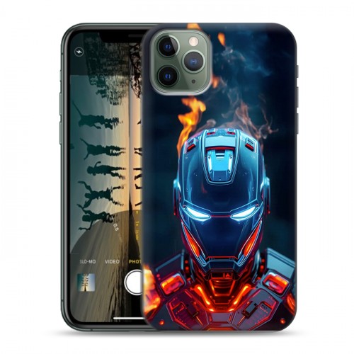 Дизайнерский силиконовый чехол для Iphone 11 Pro IronMan Железный человек