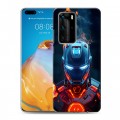 Дизайнерский пластиковый чехол для Huawei P40 Pro IronMan Железный человек