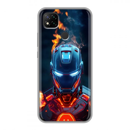 Дизайнерский силиконовый чехол для Xiaomi RedMi 9C IronMan Железный человек