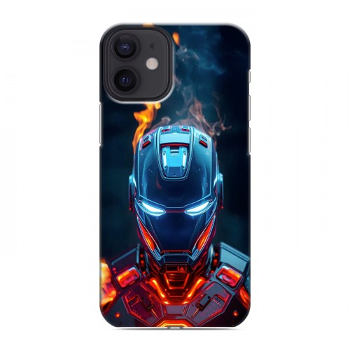 Дизайнерский силиконовый с усиленными углами чехол для Iphone 12 Mini IronMan Железный человек