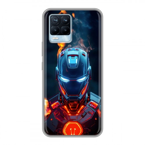 Дизайнерский силиконовый чехол для Realme 8 IronMan Железный человек