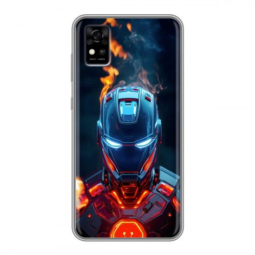 Дизайнерский силиконовый чехол для ZTE Blade A31 IronMan Железный человек