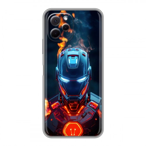 Дизайнерский силиконовый с усиленными углами чехол для Huawei Nova Y61 IronMan Железный человек