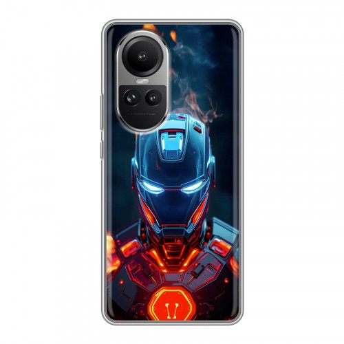 Дизайнерский силиконовый чехол для OPPO Reno10 IronMan Железный человек