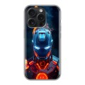 Дизайнерский силиконовый чехол для Iphone 15 Pro IronMan Железный человек