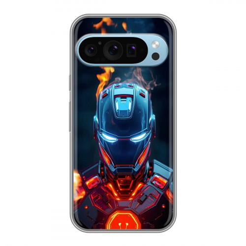 Дизайнерский силиконовый чехол для Google Pixel 9 IronMan Железный человек