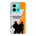 Дизайнерский силиконовый чехол для Vivo V25 Counter Strike