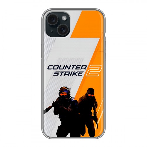 Дизайнерский силиконовый чехол для Iphone 15 Plus Counter Strike