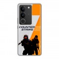 Дизайнерский силиконовый с усиленными углами чехол для Vivo V29 Counter Strike