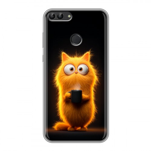 Дизайнерский силиконовый чехол для Huawei P Smart Смешной кот