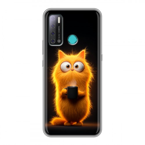 Дизайнерский силиконовый с усиленными углами чехол для Tecno Pouvoir 4 Смешной кот
