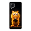 Дизайнерский силиконовый чехол для Samsung Galaxy A12 Смешной кот