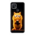 Дизайнерский силиконовый чехол для OPPO A15 Смешной кот