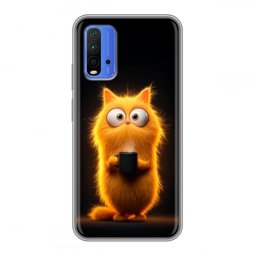 Дизайнерский силиконовый чехол для Xiaomi RedMi 9T Смешной кот