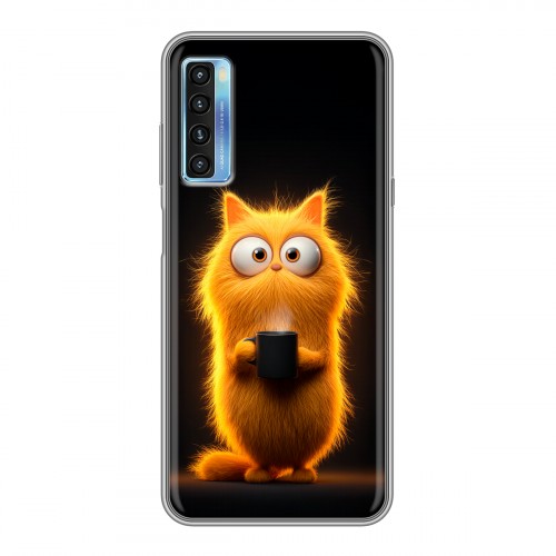 Дизайнерский силиконовый чехол для TCL 20L Смешной кот