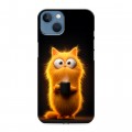 Дизайнерский силиконовый чехол для Iphone 13 Смешной кот