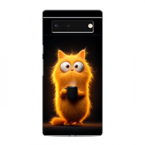 Дизайнерский силиконовый чехол для Google Pixel 6 Смешной кот
