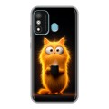 Дизайнерский силиконовый чехол для Itel A27 Смешной кот