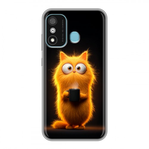 Дизайнерский силиконовый чехол для Itel A27 Смешной кот