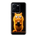 Дизайнерский силиконовый чехол для Vivo Y35 Смешной кот
