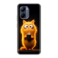Дизайнерский силиконовый чехол для Realme C33 Смешной кот