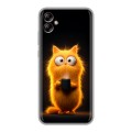 Дизайнерский силиконовый чехол для Samsung Galaxy A04e Смешной кот