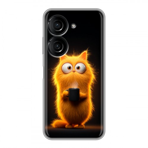 Дизайнерский силиконовый чехол для ASUS ZenFone 9 Смешной кот
