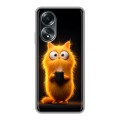 Дизайнерский силиконовый чехол для OPPO A58 4G Смешной кот