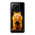 Дизайнерский силиконовый чехол для Xiaomi 13T Смешной кот