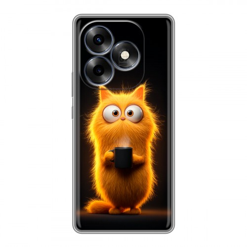 Дизайнерский силиконовый чехол для Itel S23 Plus Смешной кот