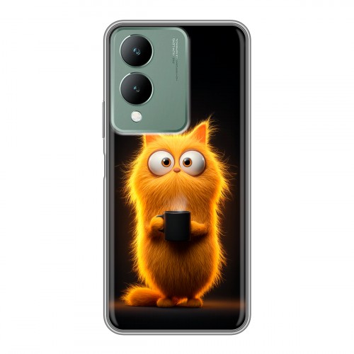 Дизайнерский силиконовый чехол для Vivo Y17s Смешной кот