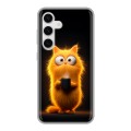 Дизайнерский силиконовый чехол для Samsung Galaxy S24 Смешной кот