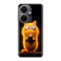 Дизайнерский силиконовый чехол для Itel P55 Plus Смешной кот